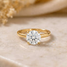 IGI Certified Lab Grown Round Diamond Solitaire Engagement Ring Lab - ( E-VS1 ) - Rosec Jewels