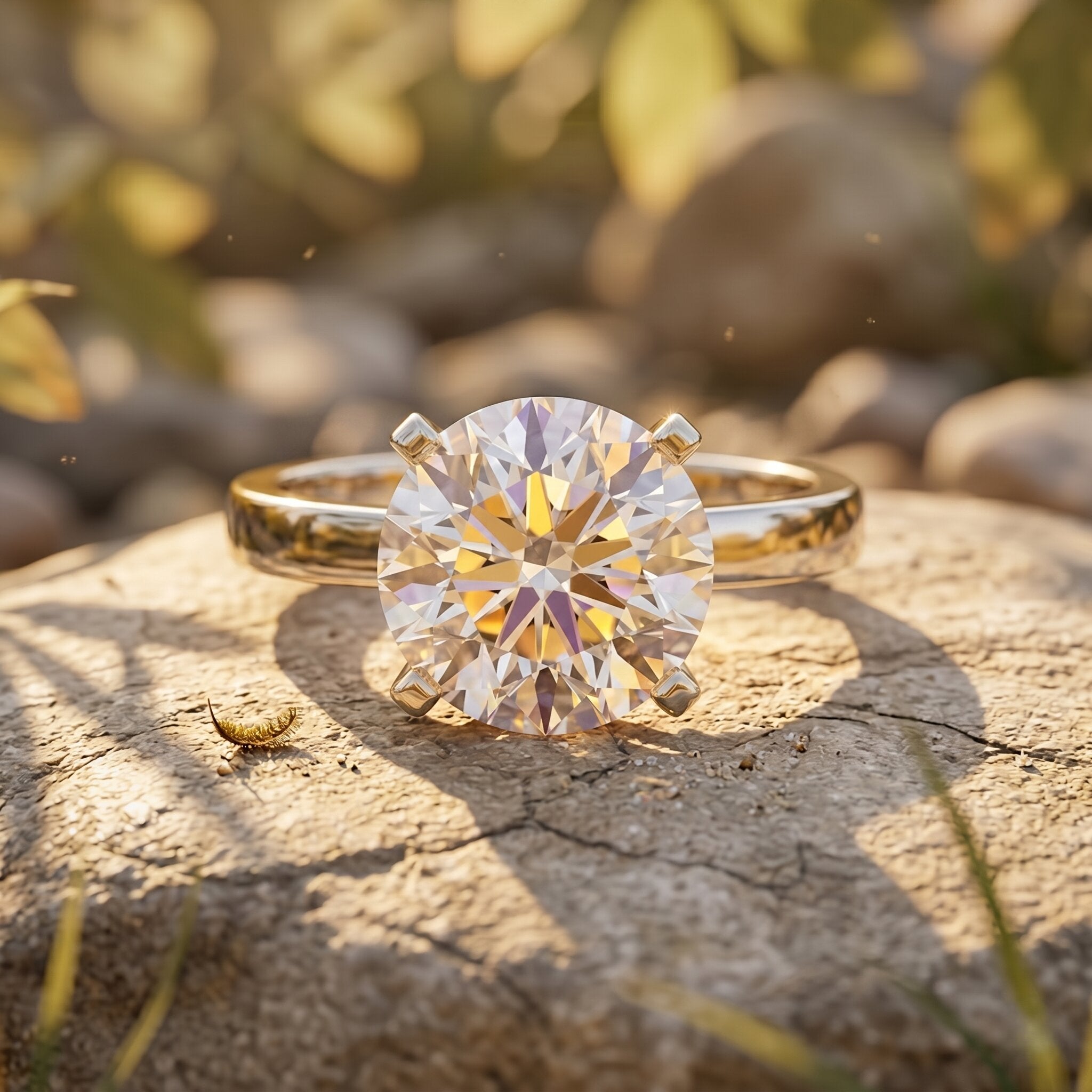 IGI Certified 5 CT Lab Grown Diamond Big Engagement Ring Lab - ( E-VS1 ) - Rosec Jewels