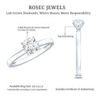 Rosec Jewels-Peg Head Set 1 Carat Lab Grown Diamond Solitaire Ring with IGI Certificate