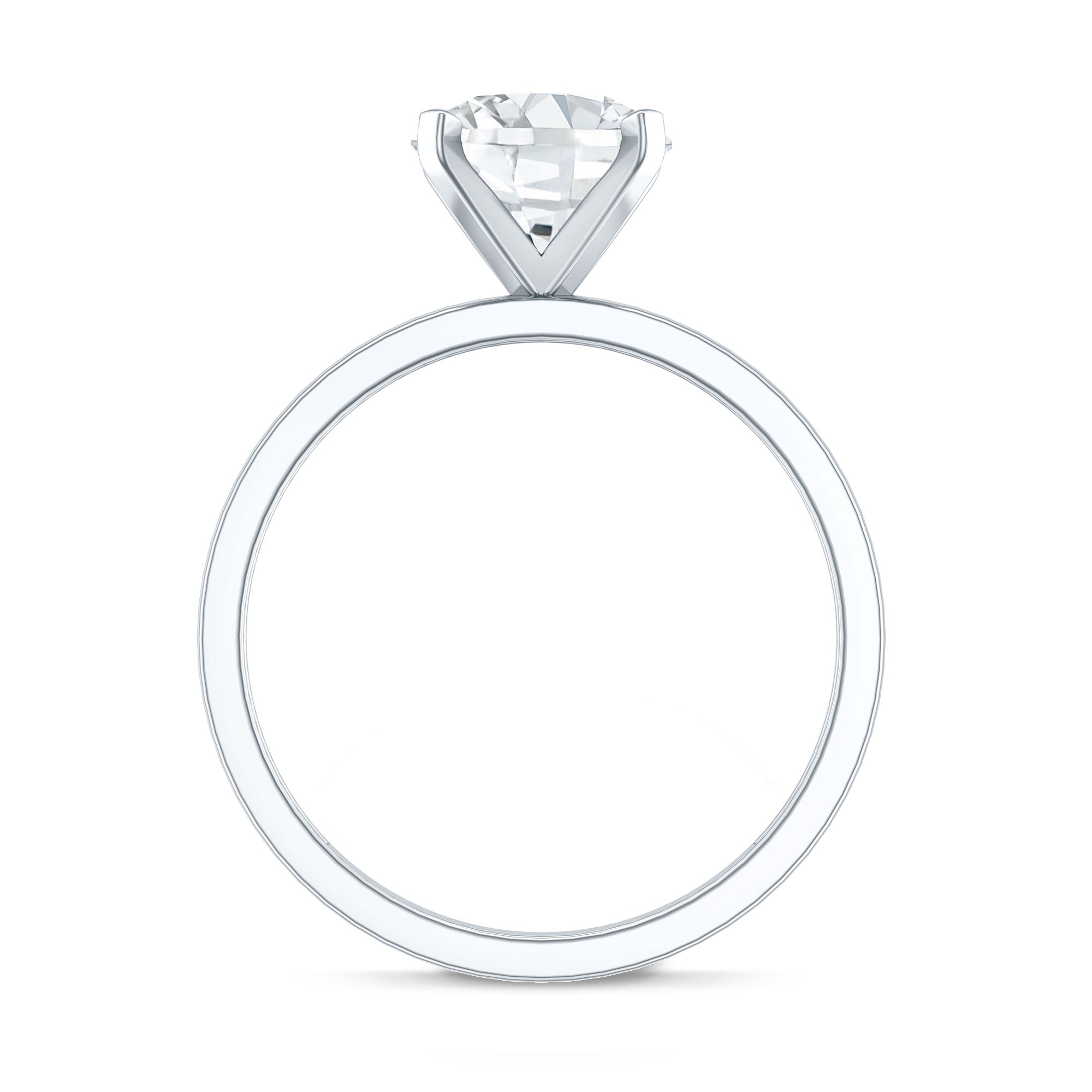 Rosec Jewels-IGI Certified 3 CT Round Lab Grown Diamond Solitaire Engagement Ring