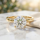 IGI Certified 3 CT Round Lab Grown Diamond Solitaire Engagement Ring Lab - ( E-VS1 ) - Rosec Jewels