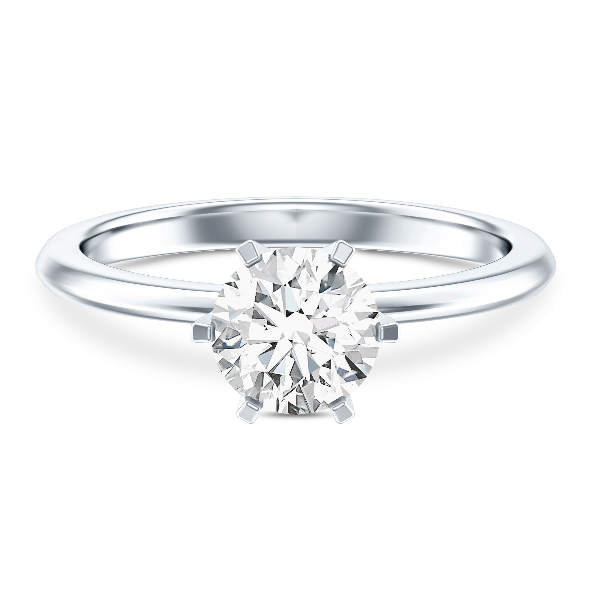Rosec Jewels-1 Carat Lab Grown Diamond Solitaire Engagement Ring with IGI Certificate