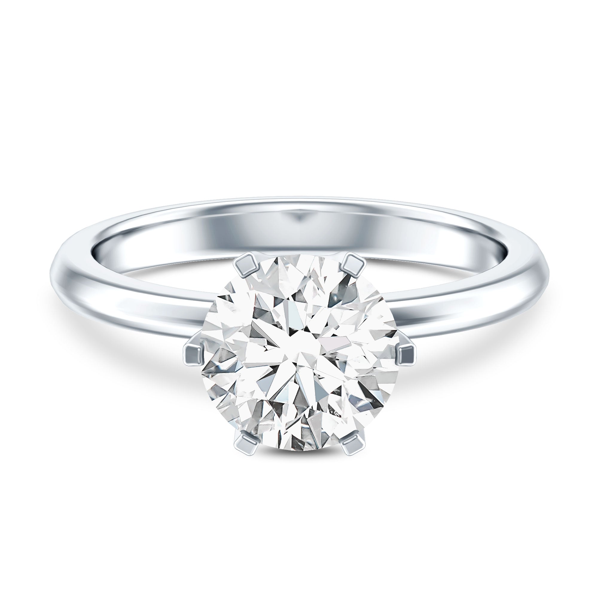 Rosec Jewels-IGI Certified Lab Grown Diamond 2 CT Engagement Ring for Women
