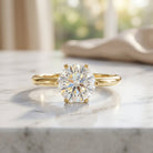 IGI Certified Lab Grown Diamond 2 CT Engagement Ring for Women Lab - ( E-VS1 ) - Rosec Jewels