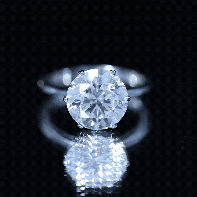 3 Carat IGI Certified Lab Grown Diamond Round Engagement Ring Lab - ( E-VS1 ) - Rosec Jewels