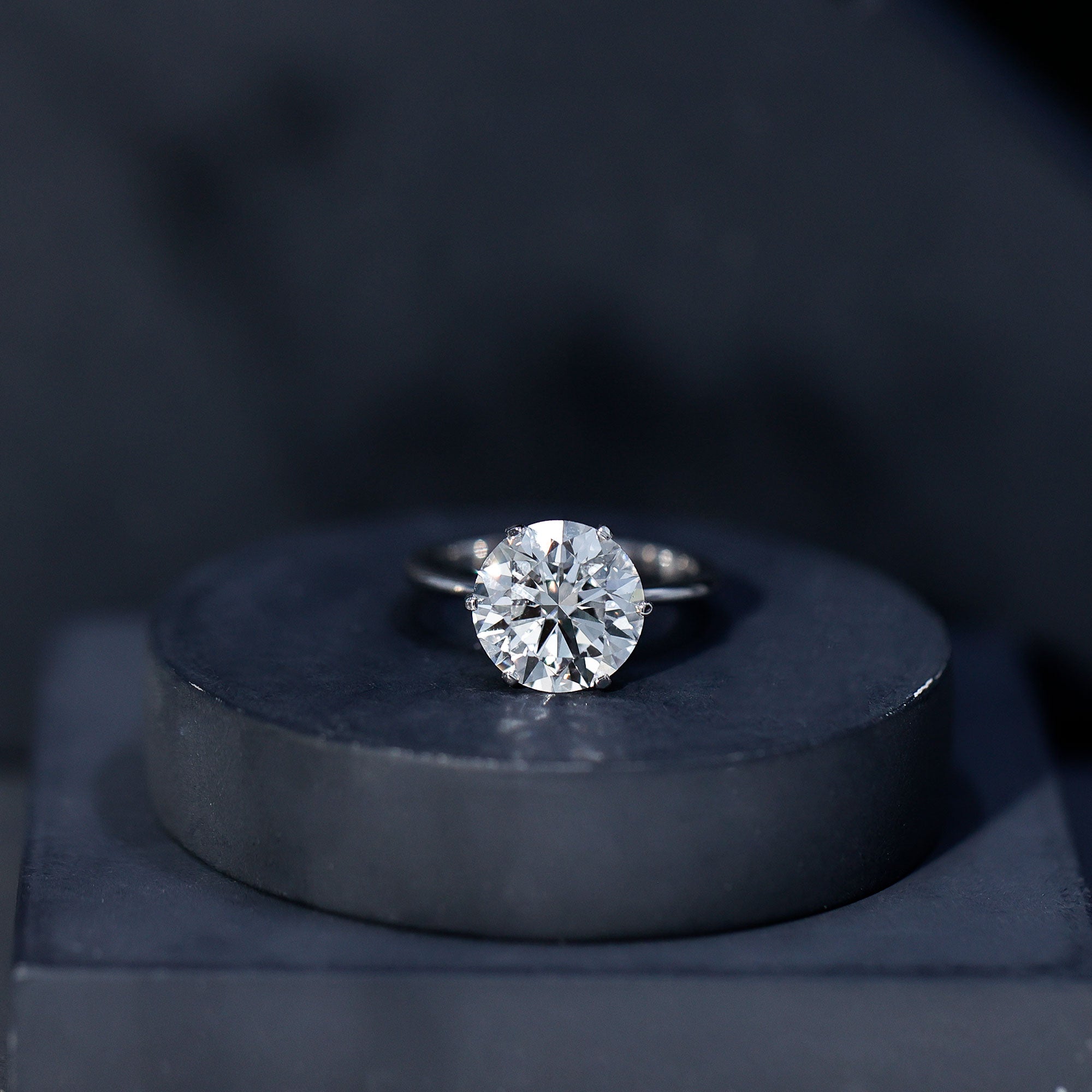 3 Carat IGI Certified Lab Grown Diamond Round Engagement Ring Lab - ( E-VS1 ) - Rosec Jewels