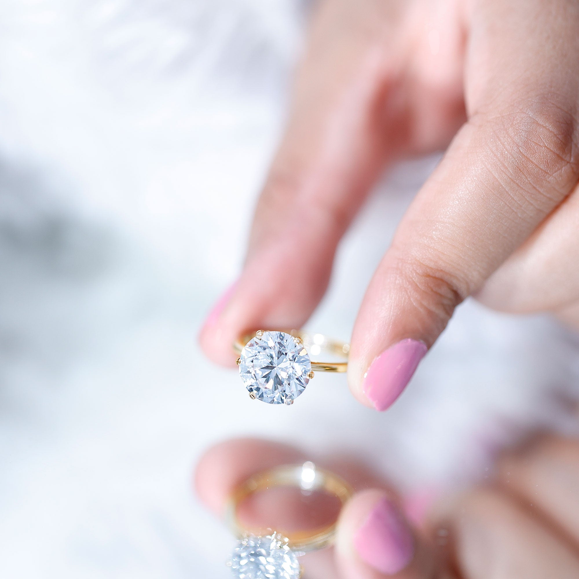 3 Carat IGI Certified Lab Grown Diamond Round Engagement Ring Lab - ( E-VS1 ) - Rosec Jewels