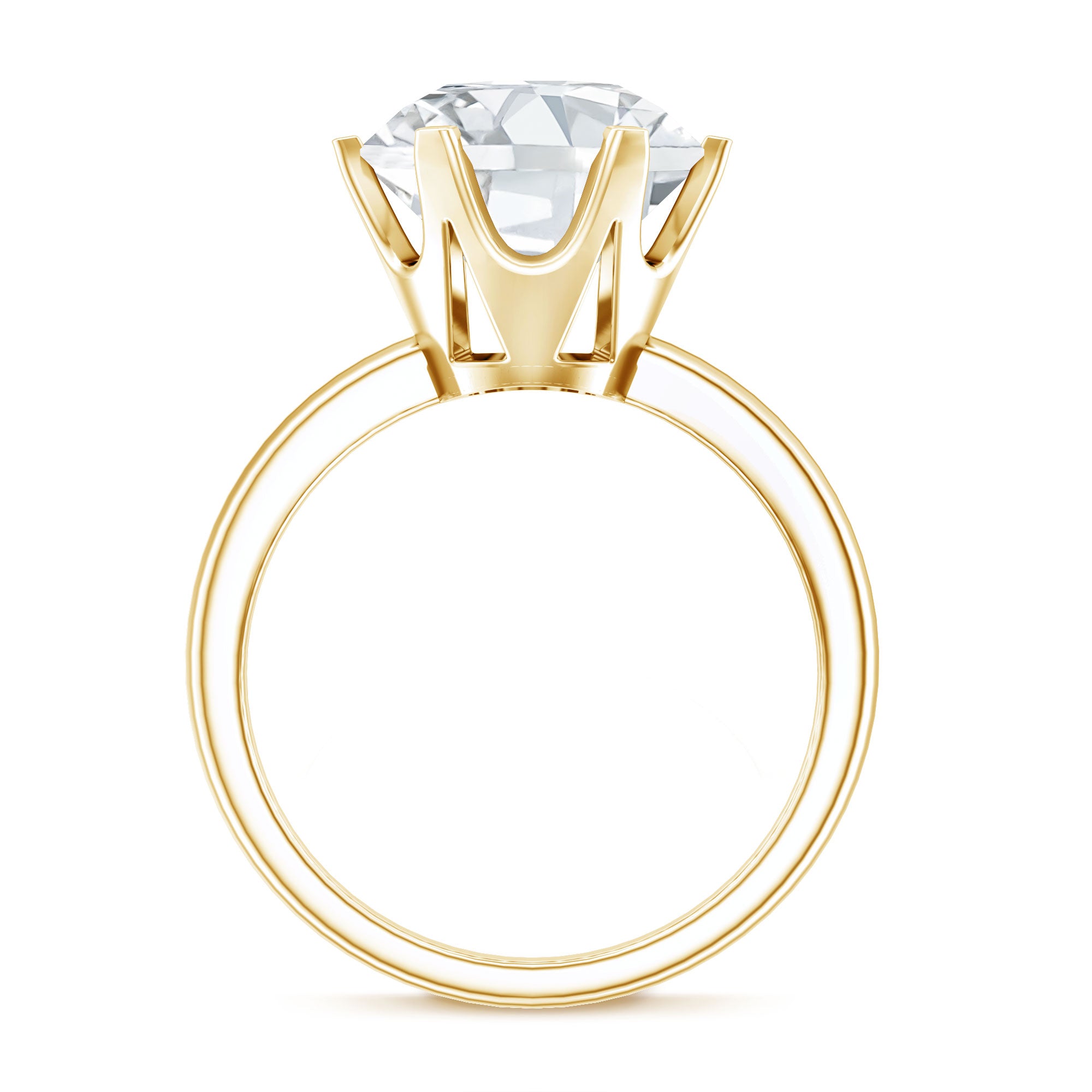 Rosec Jewels-4 Carat Lab Created Diamond Solitaire Engagement Ring with IGI Certificate