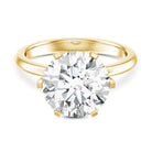 Rosec Jewels-4 Carat Lab Created Diamond Solitaire Engagement Ring with IGI Certificate