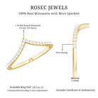 Lab Grown Diamond Chevron Stackable Ring Lab - ( EF-VS ) - Rosec Jewels
