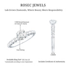 IGI Certified Round Lab Grown Diamond Side Stone Engagement Ring Lab - ( E-VS1 ) - Rosec Jewels