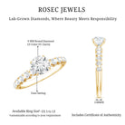 IGI Certified Round Lab Grown Diamond Side Stone Engagement Ring Lab - ( E-VS1 ) - Rosec Jewels