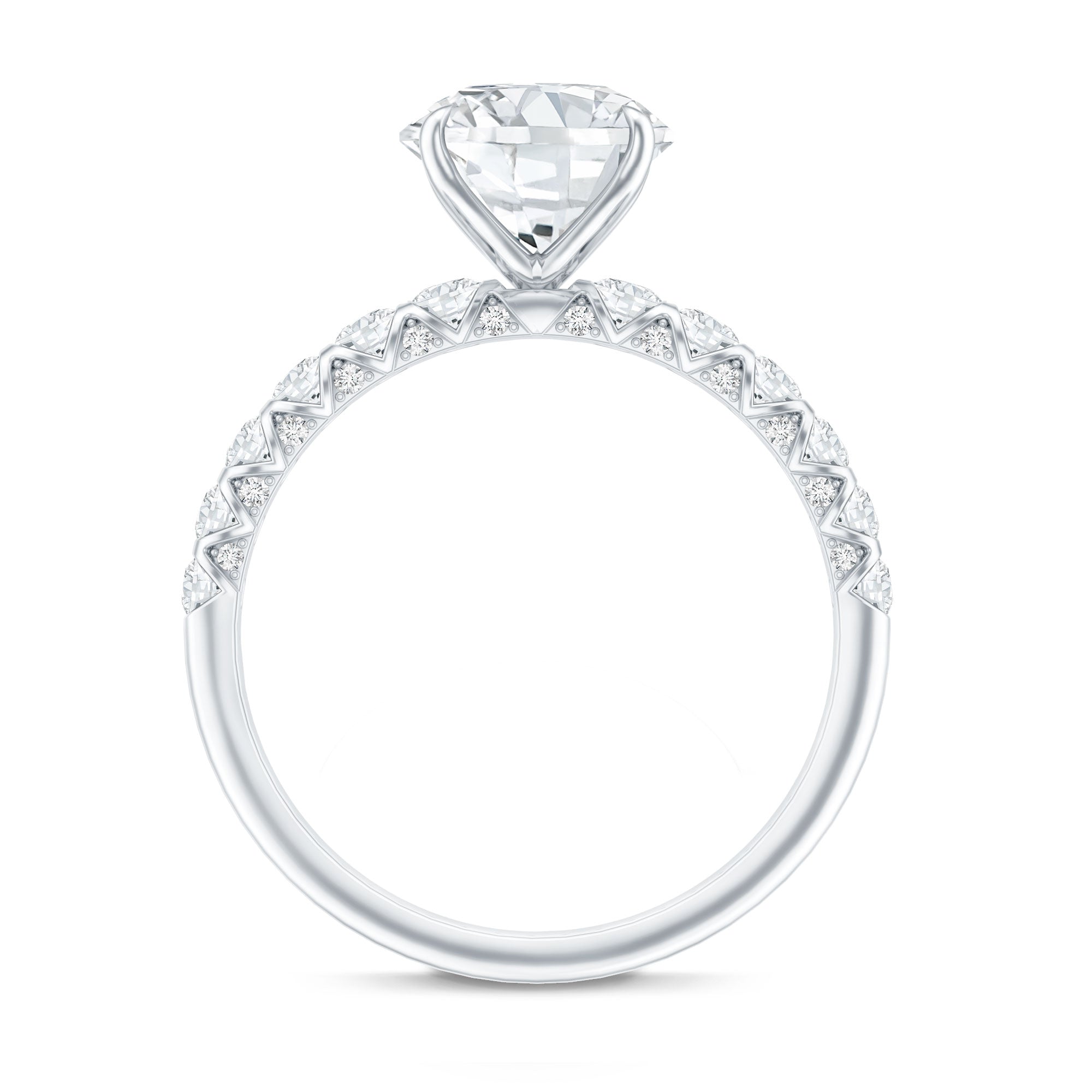 Rosec Jewels-2 Carat Lab Grown Diamond Round Engagement Ring with IGI Certificate