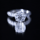 Round Cut 3 Carat Lab Grown Diamond Engagement Ring with IGI Certificate Lab - ( E-VS1 ) - Rosec Jewels