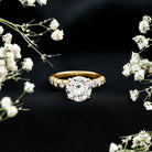 Round Cut 3 Carat Lab Grown Diamond Engagement Ring with IGI Certificate Lab - ( E-VS1 ) - Rosec Jewels