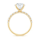 Rosec Jewels-Round Cut 3 Carat Lab Grown Diamond Engagement Ring with IGI Certificate