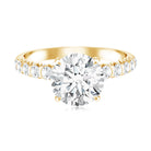 Rosec Jewels-Round Cut 3 Carat Lab Grown Diamond Engagement Ring with IGI Certificate