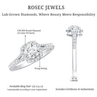 IGI Certified 1 Carat Lab Grown Diamond Halo Engagement Ring for Women Lab - ( EF-VS ) - Rosec Jewels