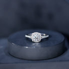 IGI Certified 1 Carat Lab Grown Diamond Halo Engagement Ring for Women Lab - ( E-VS1 ) - Rosec Jewels