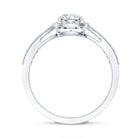 IGI Certified 1 Carat Lab Grown Diamond Halo Engagement Ring for Women Lab - ( EF-VS ) - Rosec Jewels