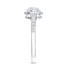 IGI Certified 1 Carat Lab Grown Diamond Halo Engagement Ring for Women Lab - ( EF-VS ) - Rosec Jewels