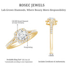 IGI Certified 1 Carat Lab Grown Diamond Halo Engagement Ring for Women Lab - ( EF-VS ) - Rosec Jewels