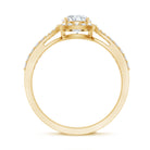 IGI Certified 1 Carat Lab Grown Diamond Halo Engagement Ring for Women Lab - ( EF-VS ) - Rosec Jewels