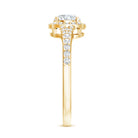 IGI Certified 1 Carat Lab Grown Diamond Halo Engagement Ring for Women Lab - ( EF-VS ) - Rosec Jewels