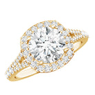 Rosec Jewels-IGI Certified 2 Carat Round Lab Grown Diamond Statement Engagement Ring