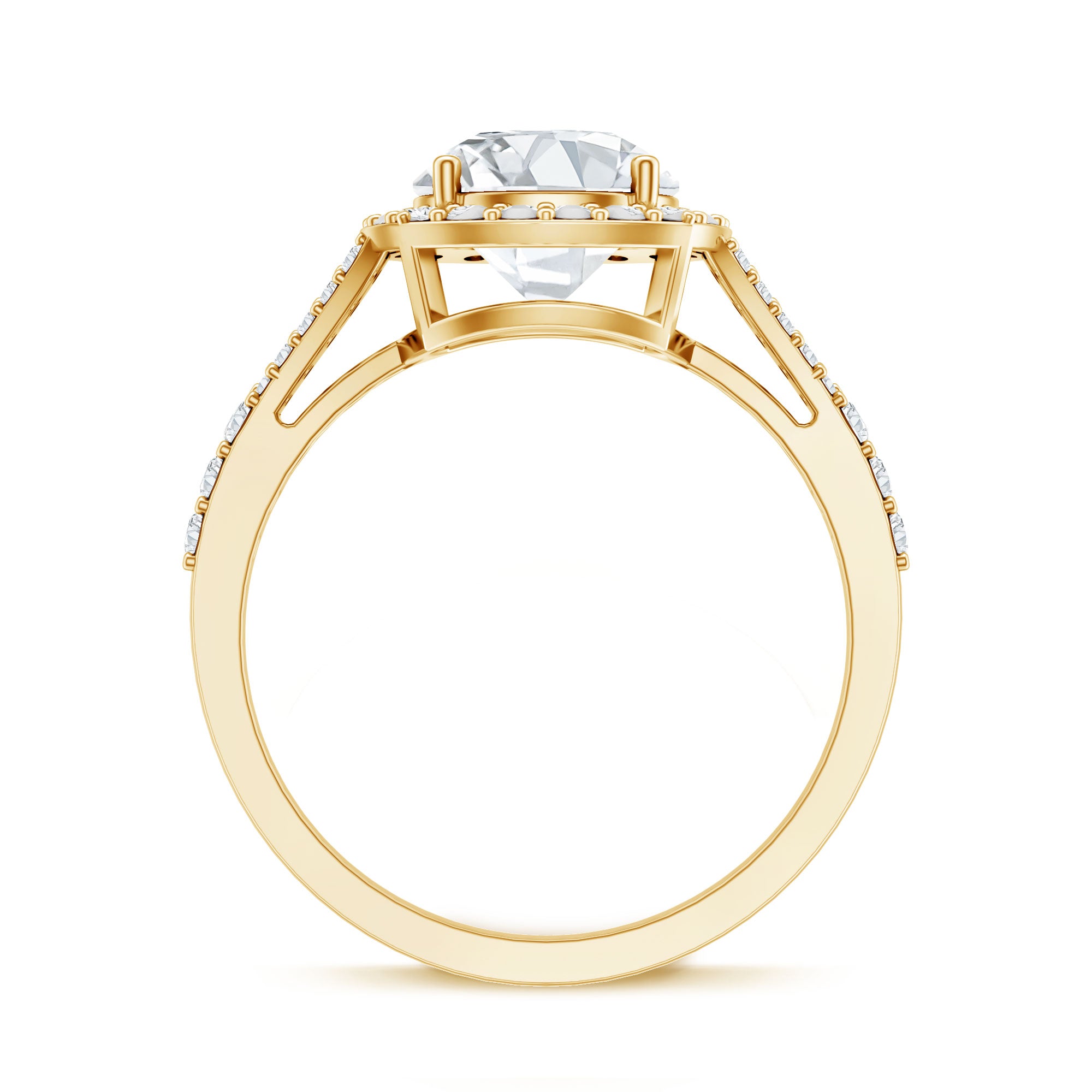 Rosec Jewels-IGI Certified 2 Carat Round Lab Grown Diamond Statement Engagement Ring