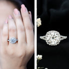 3 Carat Lab Grown Diamond Split Shank Engagement Ring with IGI Certificate Lab - ( E-VS1 ) - Rosec Jewels