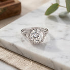 IGI Certified Lab Grown Diamond Statement Engagement Ring with Split Shank Lab - ( E-VS1 ) - Rosec Jewels