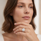 IGI Certified Lab Grown Diamond Statement Engagement Ring with Split Shank Lab - ( E-VS1 ) - Rosec Jewels