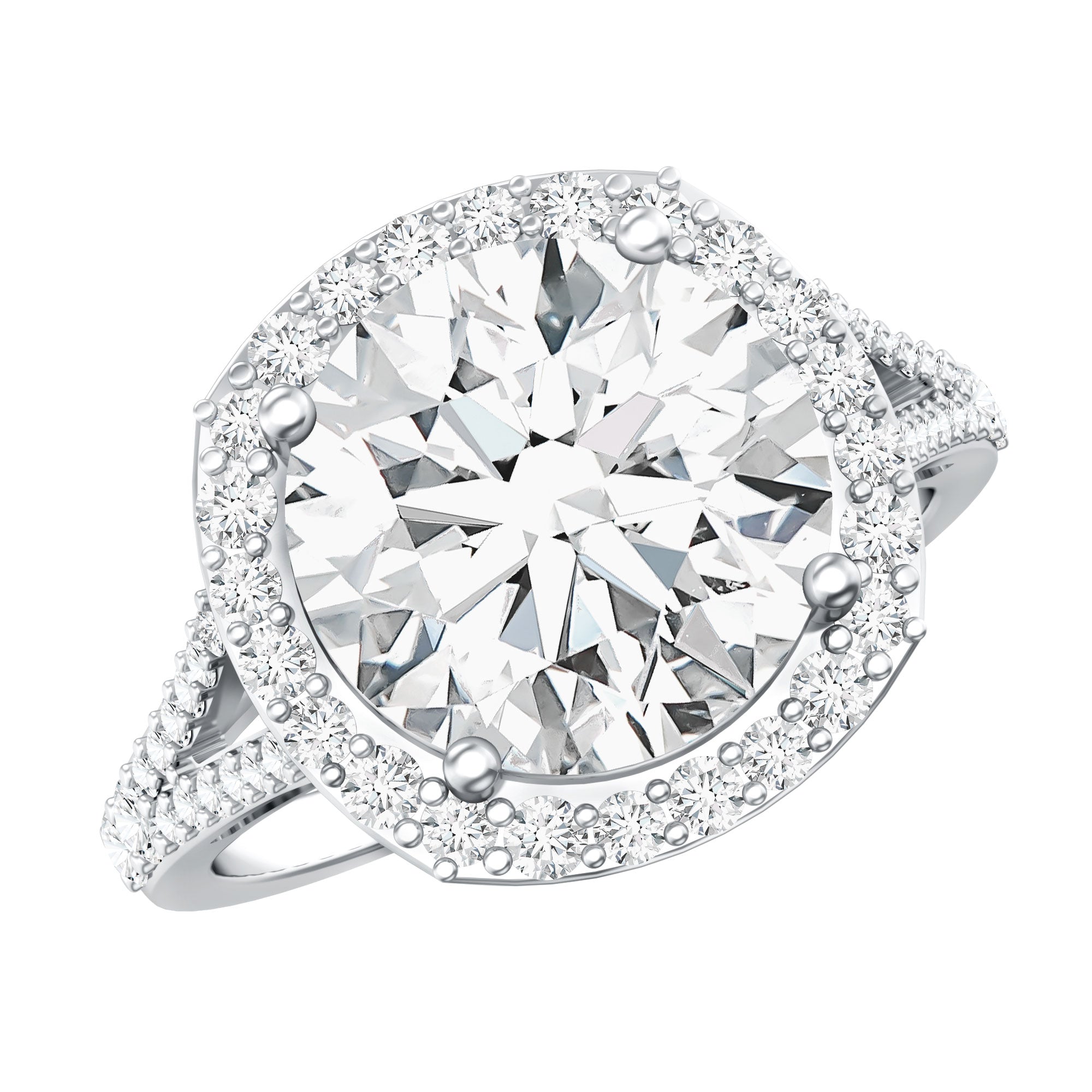 Rosec Jewels-5 Carat Lab Grown Big Diamond Engagement Ring with IGI Certificate