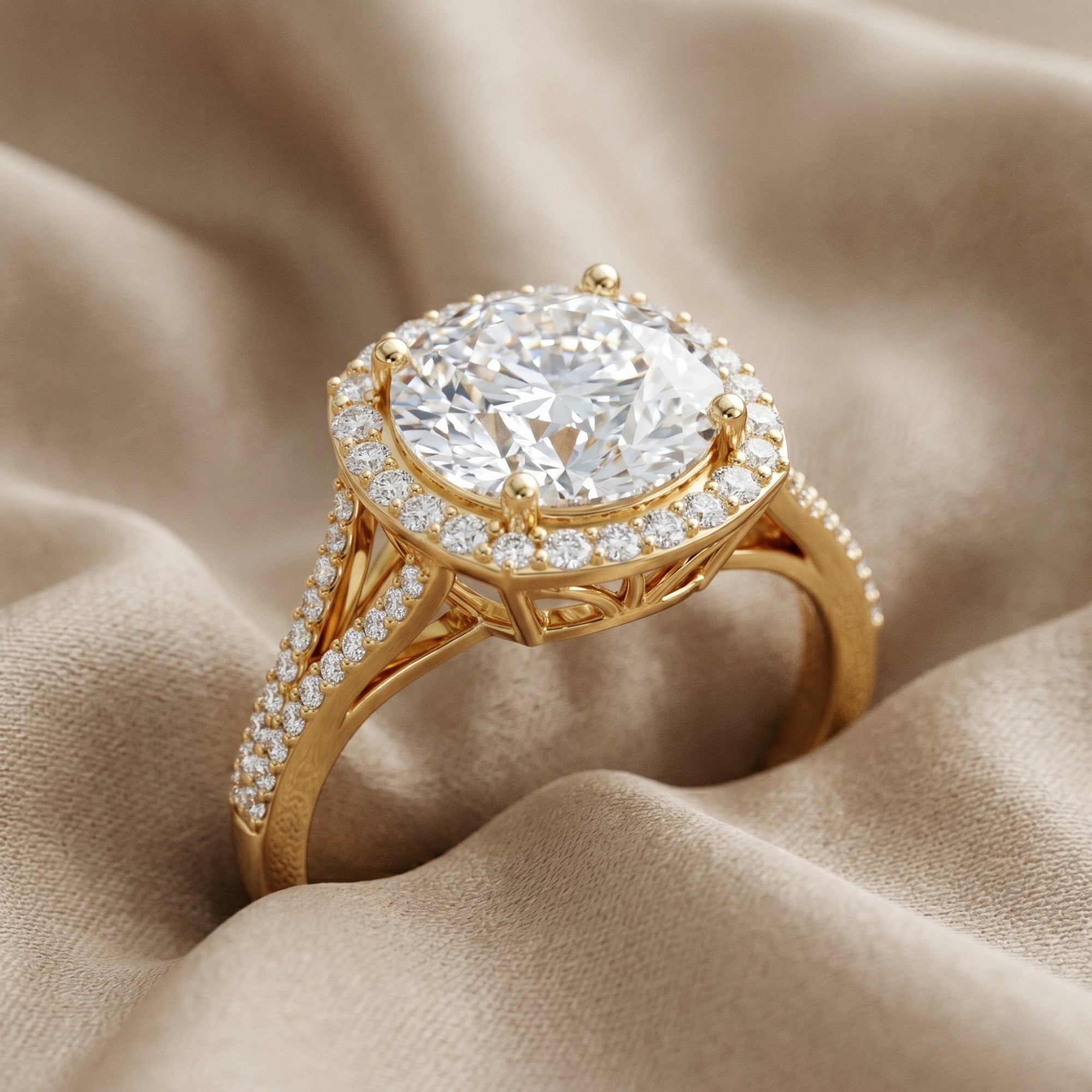 5 Carat Lab Grown Big Diamond Engagement Ring with IGI Certificate Lab - ( E-VS1 ) - Rosec Jewels