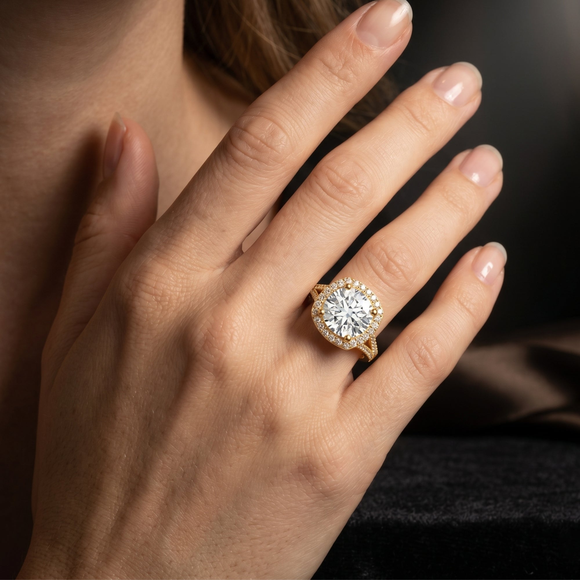 5 Carat Lab Grown Big Diamond Engagement Ring with IGI Certificate Lab - ( E-VS1 ) - Rosec Jewels