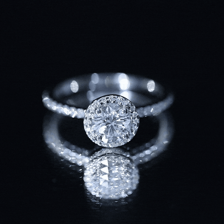 IGI Certified 1 CT Lab Grown Diamond Round Engagement Ring Lab - ( E-VS1 ) - Rosec Jewels