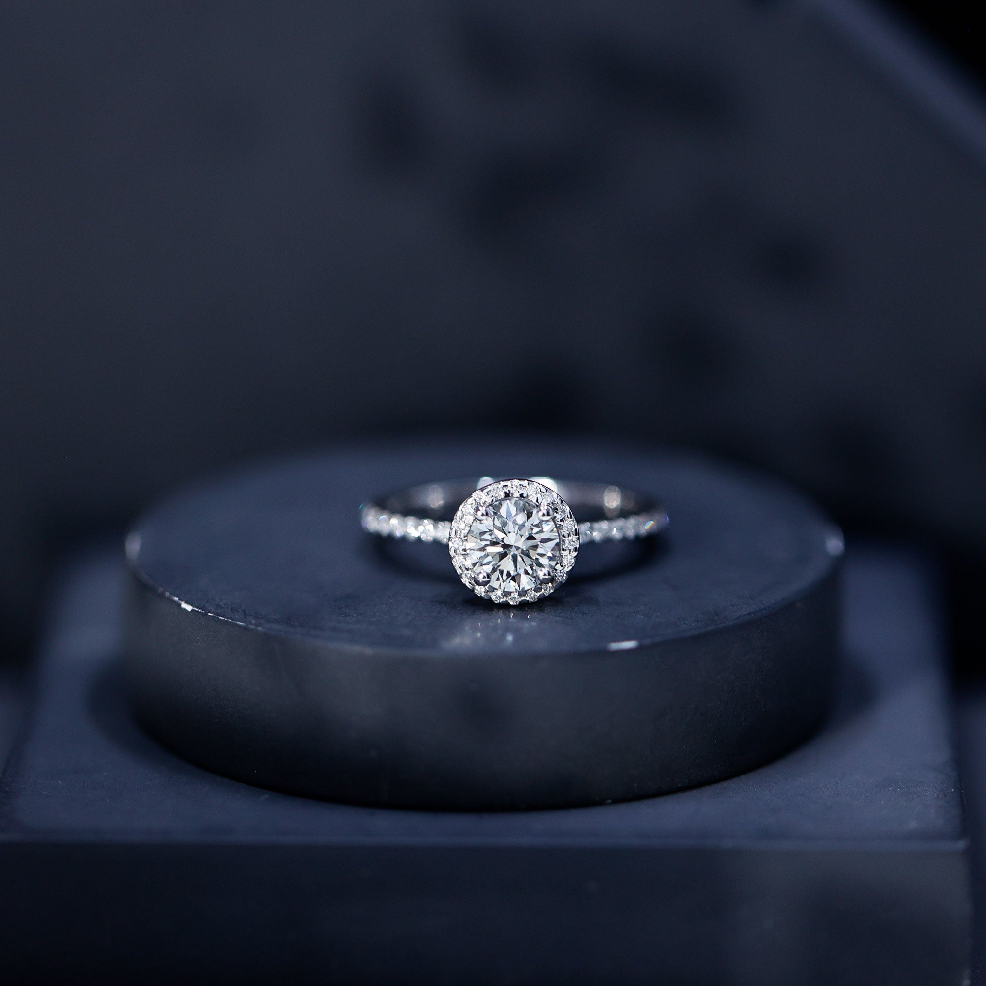 IGI Certified 1 CT Lab Grown Diamond Round Engagement Ring Lab - ( E-VS1 ) - Rosec Jewels