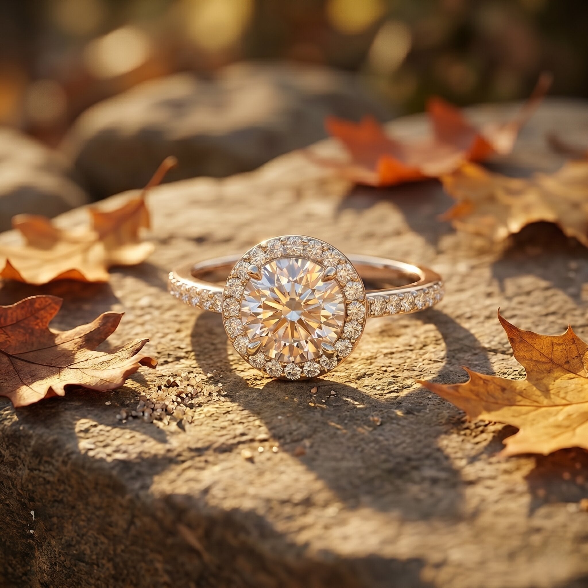 IGI Certified 1 CT Lab Grown Diamond Round Engagement Ring Lab - ( E-VS1 ) - Rosec Jewels