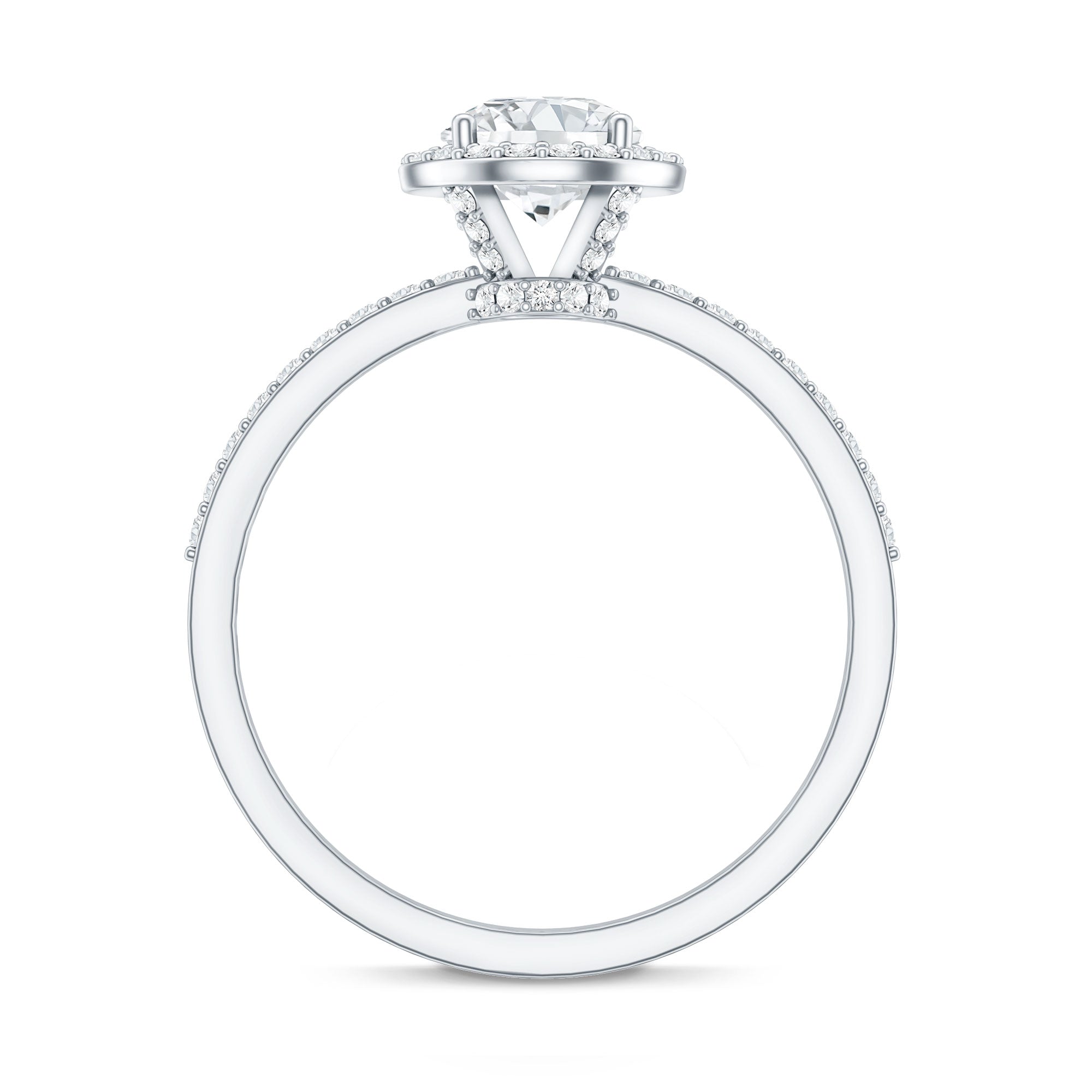 Rosec Jewels-IGI Certified 1 CT Lab Grown Diamond Round Engagement Ring