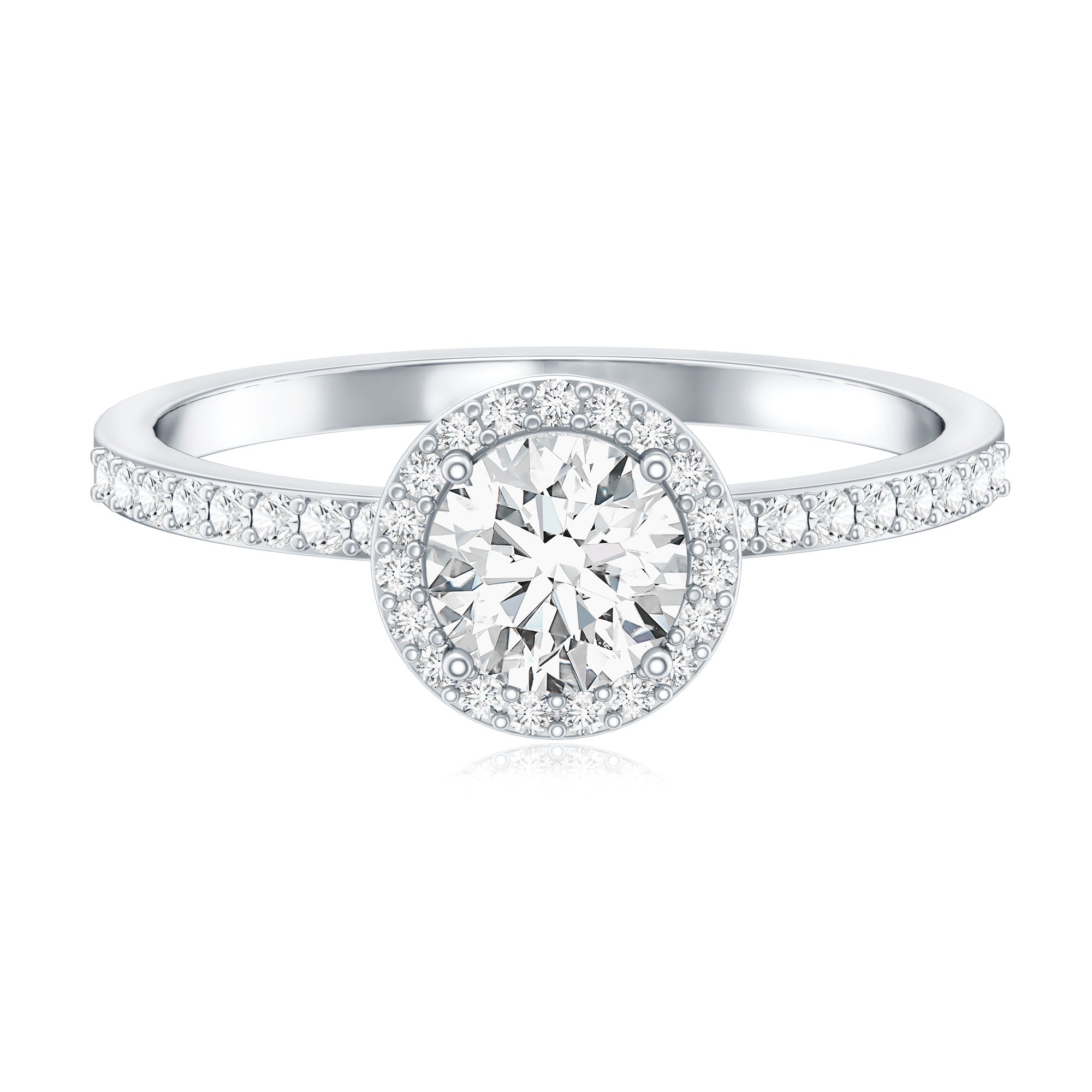 Rosec Jewels-IGI Certified 1 CT Lab Grown Diamond Round Engagement Ring
