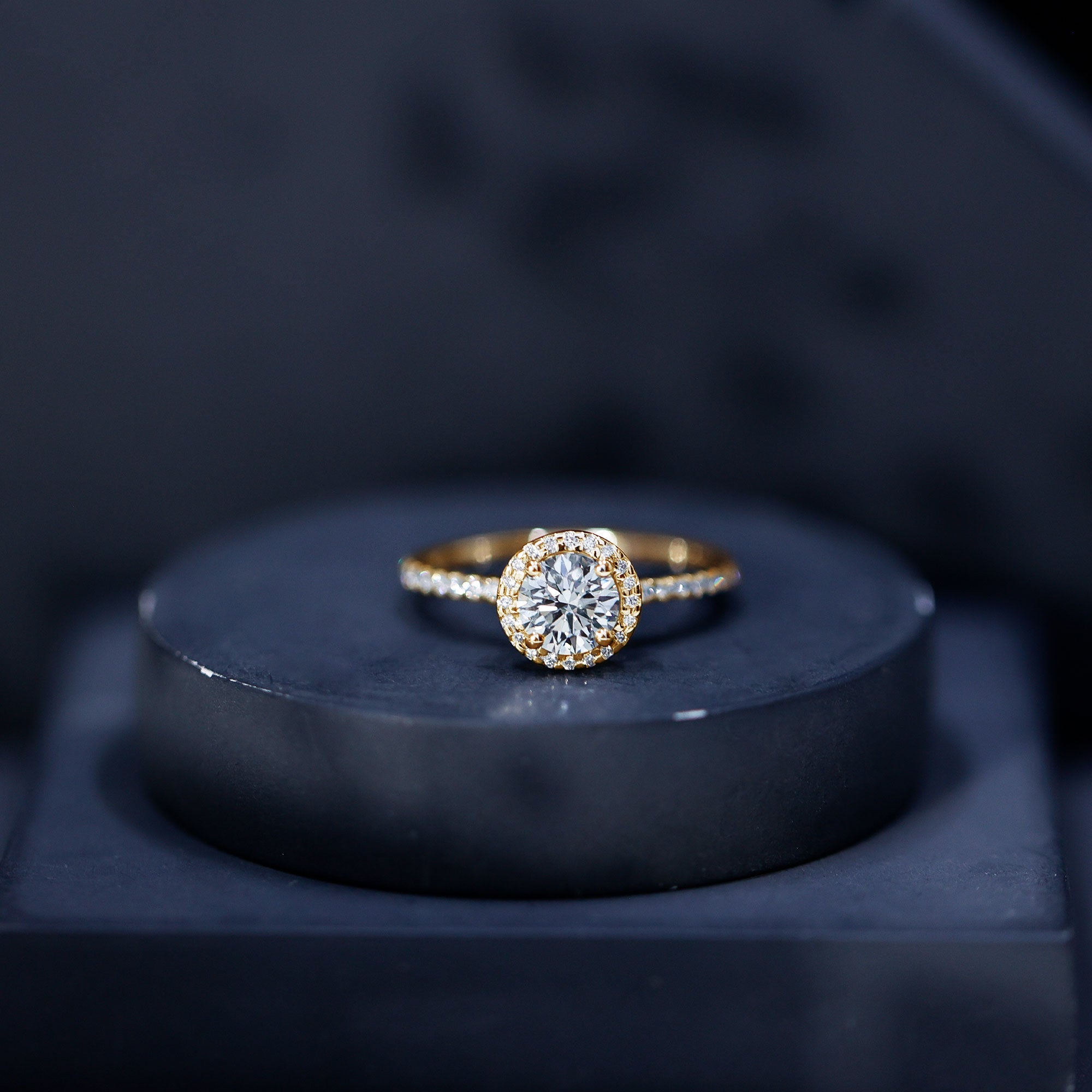 IGI Certified 1 CT Lab Grown Diamond Round Engagement Ring Lab - ( E-VS1 ) - Rosec Jewels