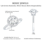 Rosec Jewels-2 Carat Lab Grown Diamond Halo Engagement Ring with IGI Certificate