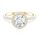 Rosec Jewels-2 Carat Lab Grown Diamond Halo Engagement Ring with IGI Certificate