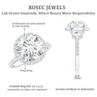 Rosec Jewels-4 Carat Lab Grown Diamond Cocktail Engagement Ring with IGI Certificate