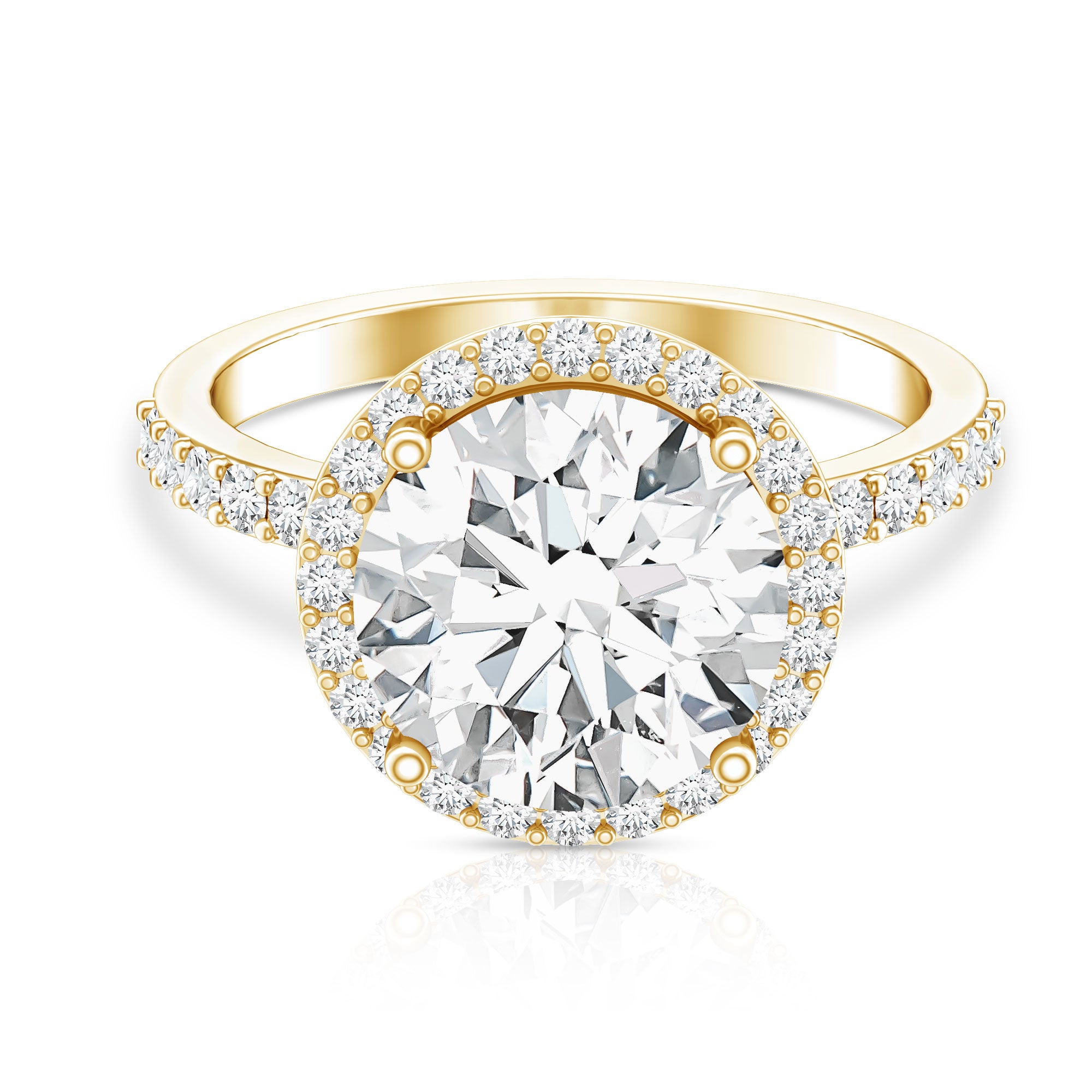 Rosec Jewels-4 Carat Lab Grown Diamond Cocktail Engagement Ring with IGI Certificate