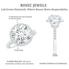 5 Carat Round Lab Grown Diamond Engagement Ring with IGI Certified Lab - ( E-VS1 ) - Rosec Jewels