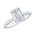 Rosec Jewels-2 Carat Emerald Cut Lab Grown Diamond Solitaire Engagement Ring