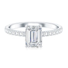 Rosec Jewels-2 Carat Emerald Cut Lab Grown Diamond Solitaire Engagement Ring