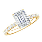 Rosec Jewels-2 Carat Emerald Cut Lab Grown Diamond Solitaire Engagement Ring